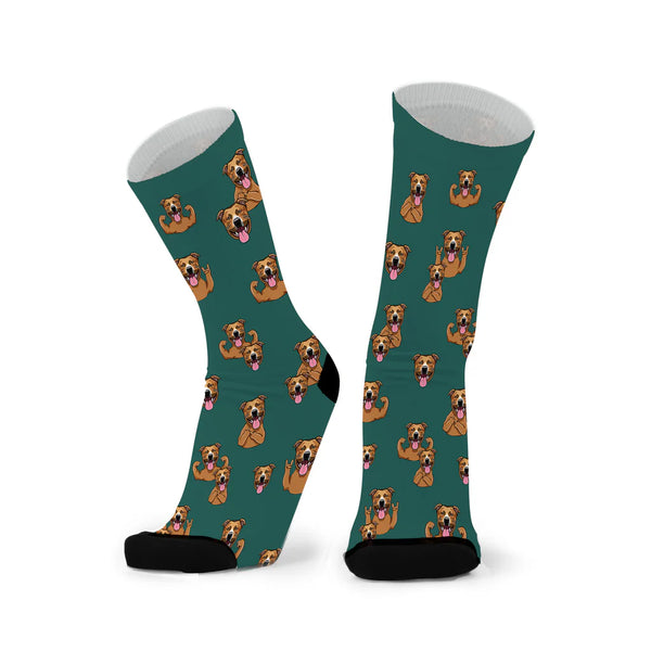 Boxer Boy Large Red Fox Sox