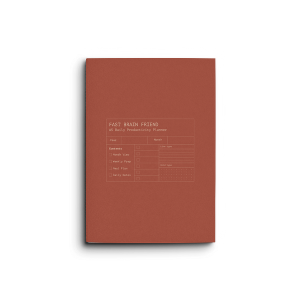 Fast Brain Daily Productivity Planner- Single Notebook