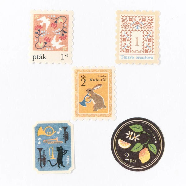 Antique Galben Flake sticker Made in Japan