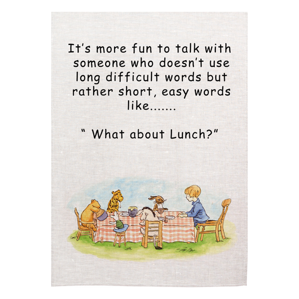 Pooh What About Lunch Tea Towel