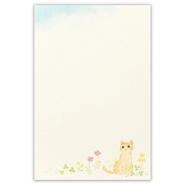Cat Writing Paper Nekorobi: With the wild wind – Made in Japan