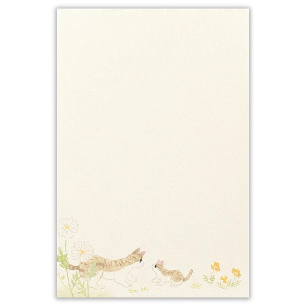 Cat Writing Paper Nekorobi: With the wild wind – Made in Japan