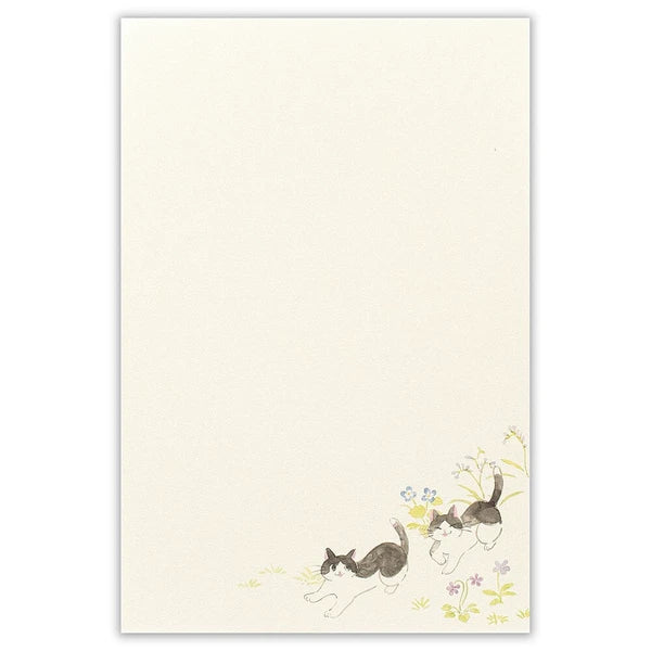 Cat Writing Paper Nekorobi: With the wild wind – Made in Japan