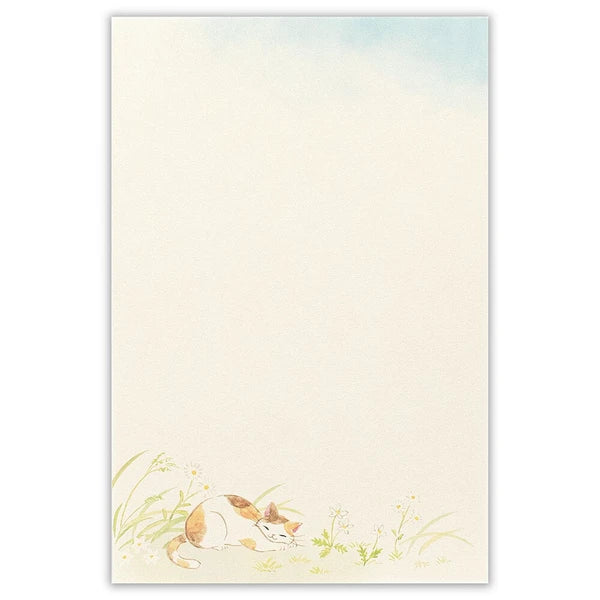 Cat Writing Paper Nekorobi: With the wild wind – Made in Japan