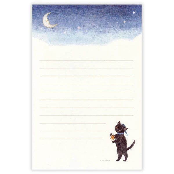 Late-night cat Letter Writing Pad – Made in Japan