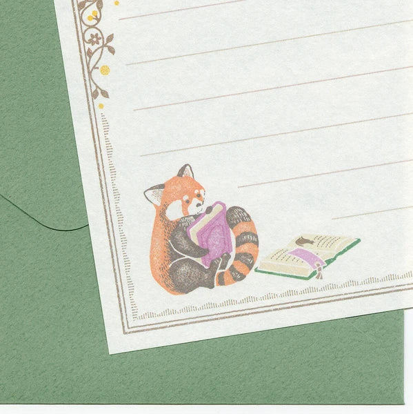 Mini Letter Set Panda Bookstore - Made in Japan