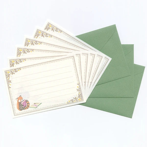 Mini Letter Set Panda Bookstore - Made in Japan