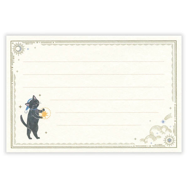 Mini Letter Set Late Night Cat - Made in Japan