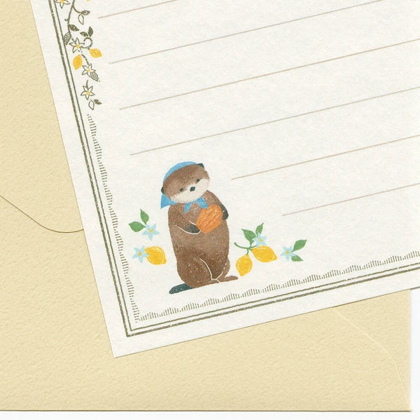 Mini Letter Set Otters and Madeleines - Made in Japan