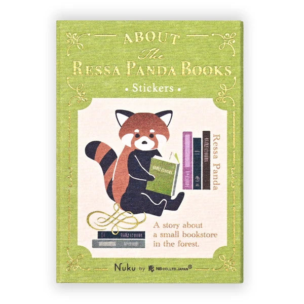 Red Panda Bookstore Matchbox Flake Stickers