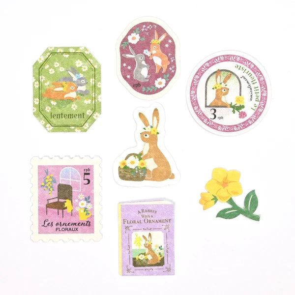 Rabbit Matchbox Flake Stickers