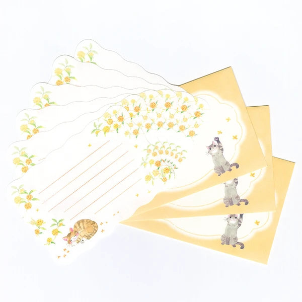 Mini Letter Set Cat Stretching
