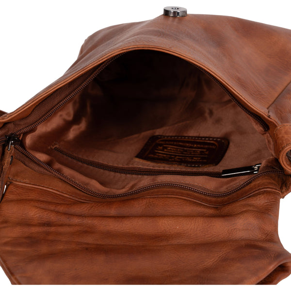 Leather Small Cross Body/sling bag Coruna Cognac