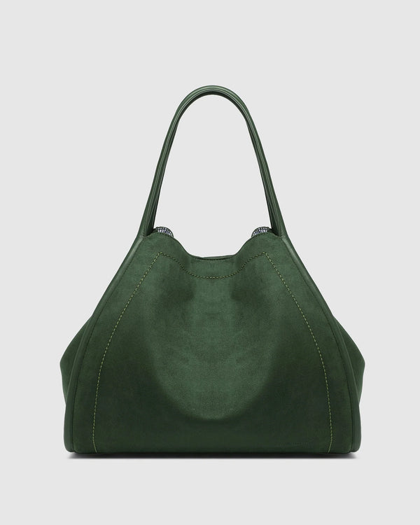 Sutton Suedette Shoulder Bag Forest Green
