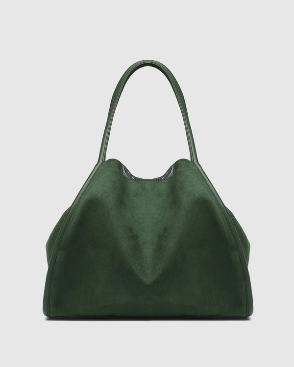 Sutton Suedette Shoulder Bag Forest Green