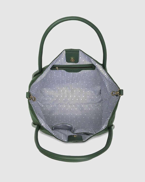 Sutton Suedette Shoulder Bag Forest Green