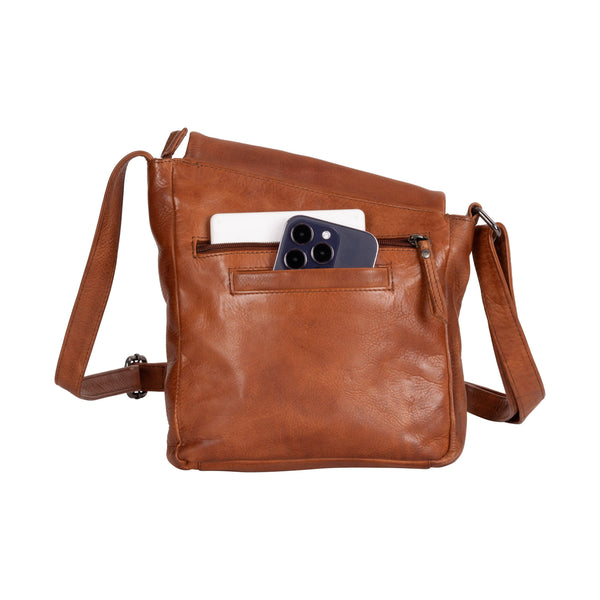 Leather Small Cross Body/sling bag Coruna Cognac