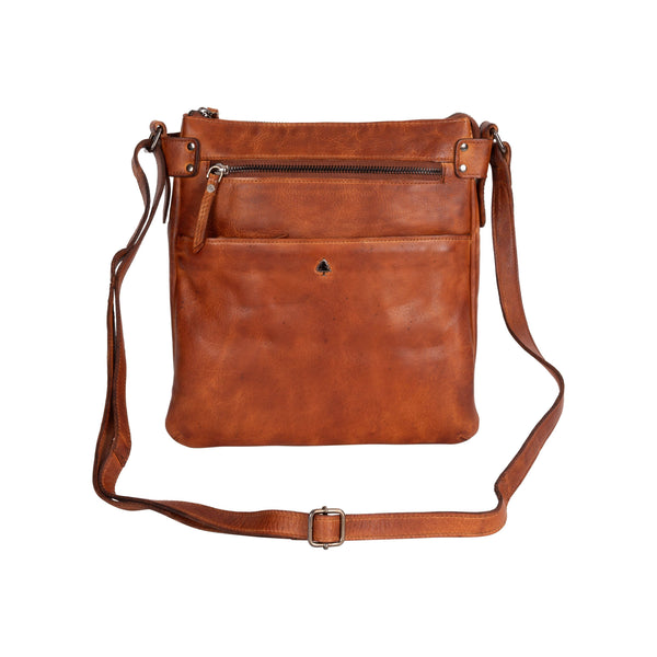 Leather Shoulder Bag Robbie Cognac