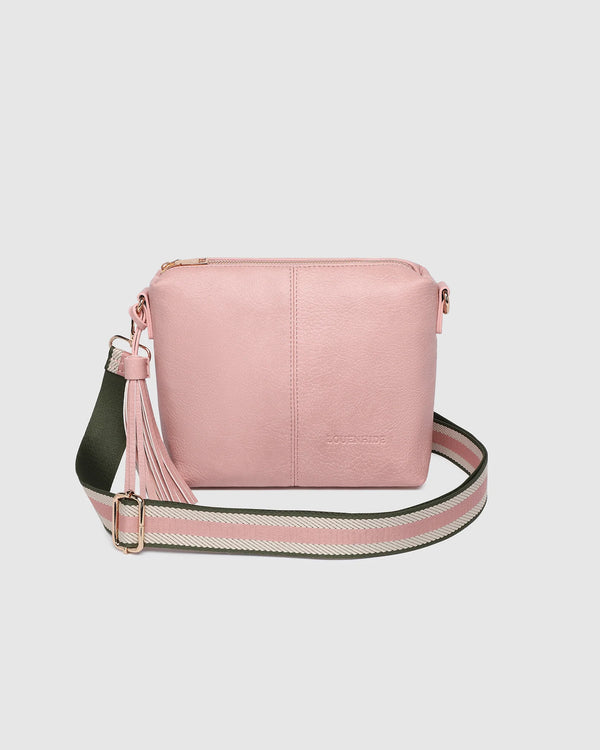 Kasey Stripe Crossbody Bag Blush Pink