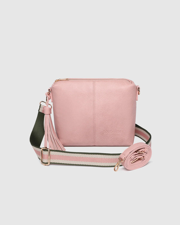 Kasey Stripe Crossbody Bag Blush Pink