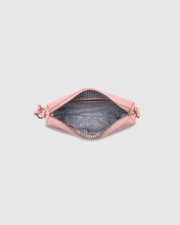 Kasey Stripe Crossbody Bag Blush Pink