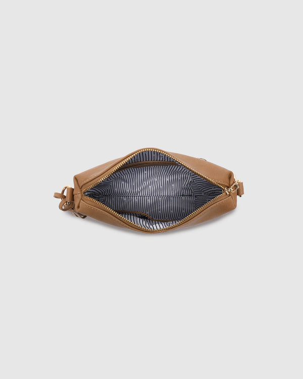 Kasey Stripe Crossbody Bag Camel