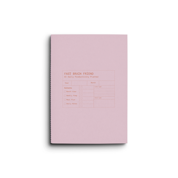 Fast Brain Daily Productivity Planner- Single Notebook