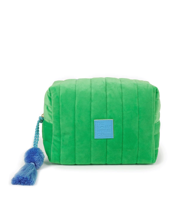 Green Velvet Cosmetic Bag