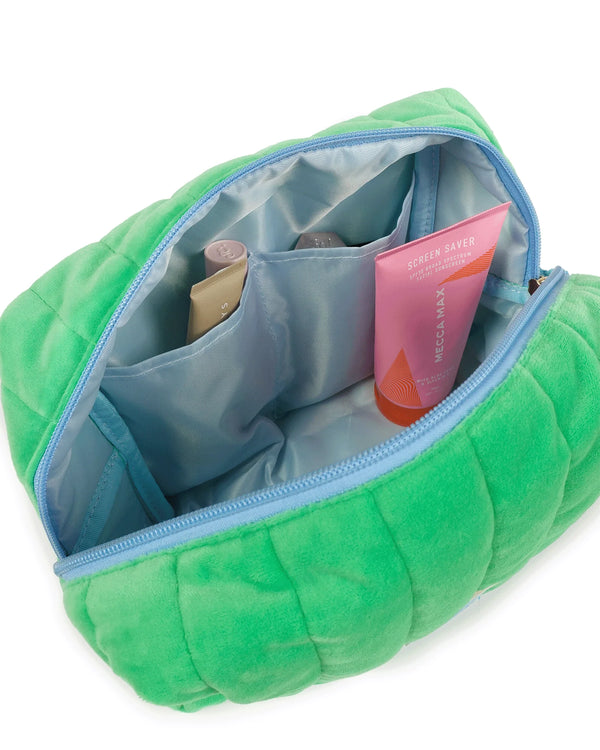 Green Velvet Cosmetic Bag