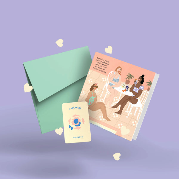 Let's Eat Pizza And Drink Cocktails Card