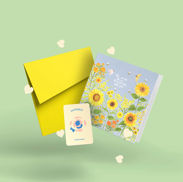 The World Shines Brighter With You Card