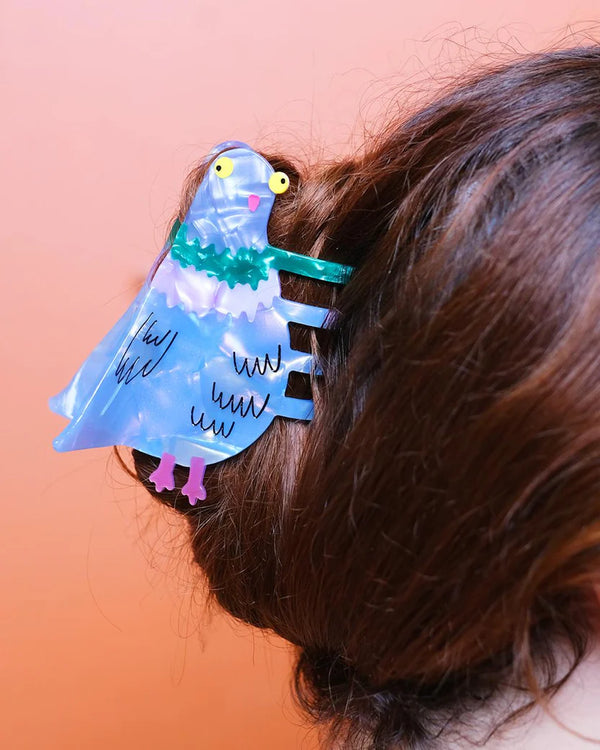 Bird Brain Pigeon Hair Claw Clip