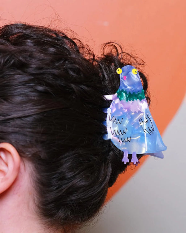 Bird Brain Pigeon Hair Claw Clip
