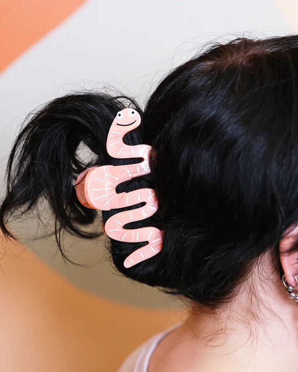Worm Hair Claw Clip