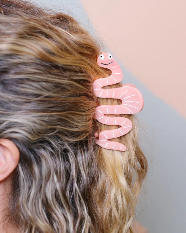 Worm Hair Claw Clip