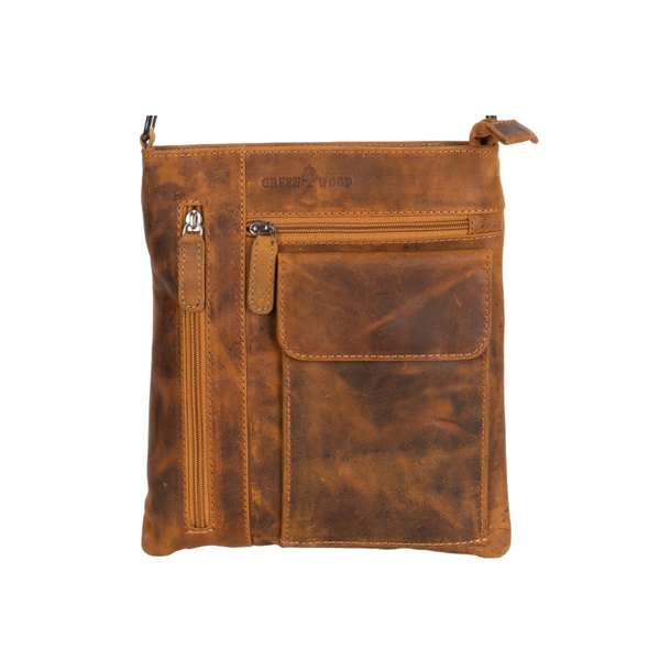 Cross Body Leather Bag Lucy Camel
