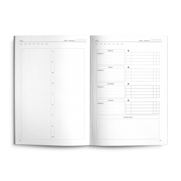 Fast Brain Daily Productivity Planner- Single Notebook
