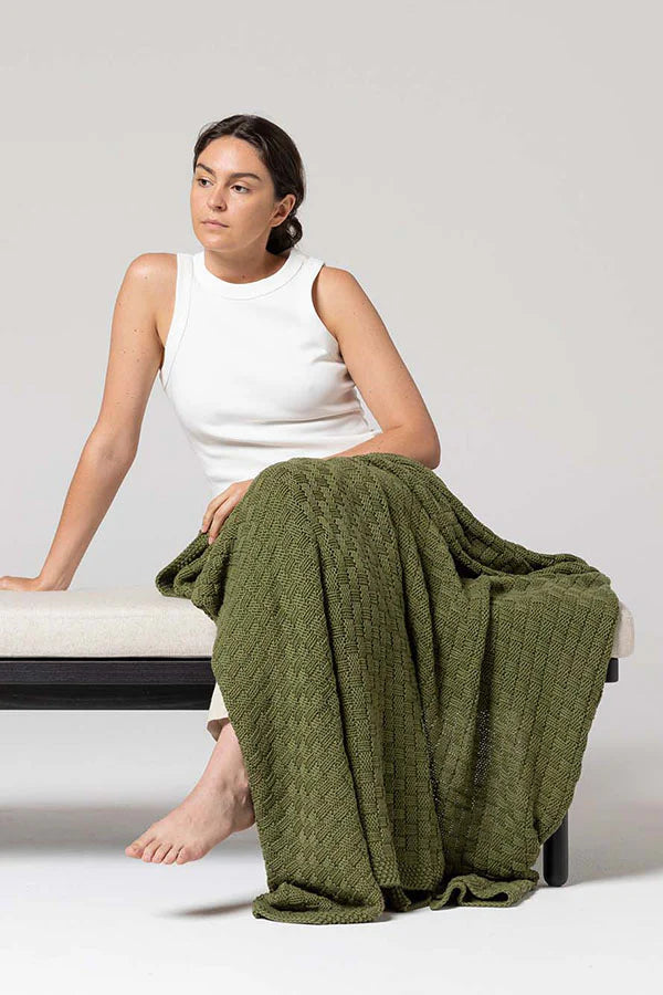 Sage Weave Throw