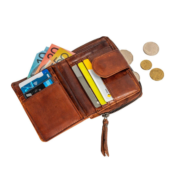 Leather Wallet Cognac
