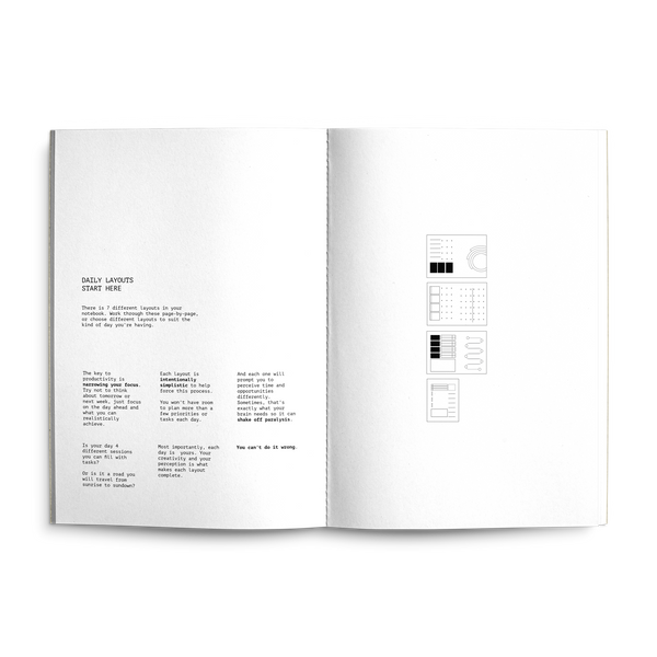 Fast Brain Daily Productivity Planner- Single Notebook