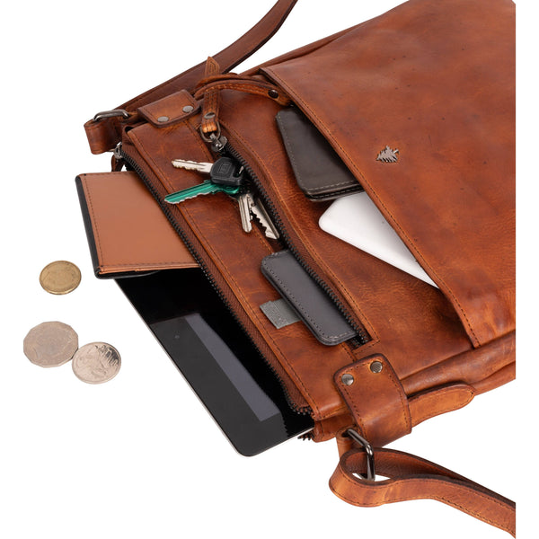 Leather Shoulder Bag Robbie Cognac