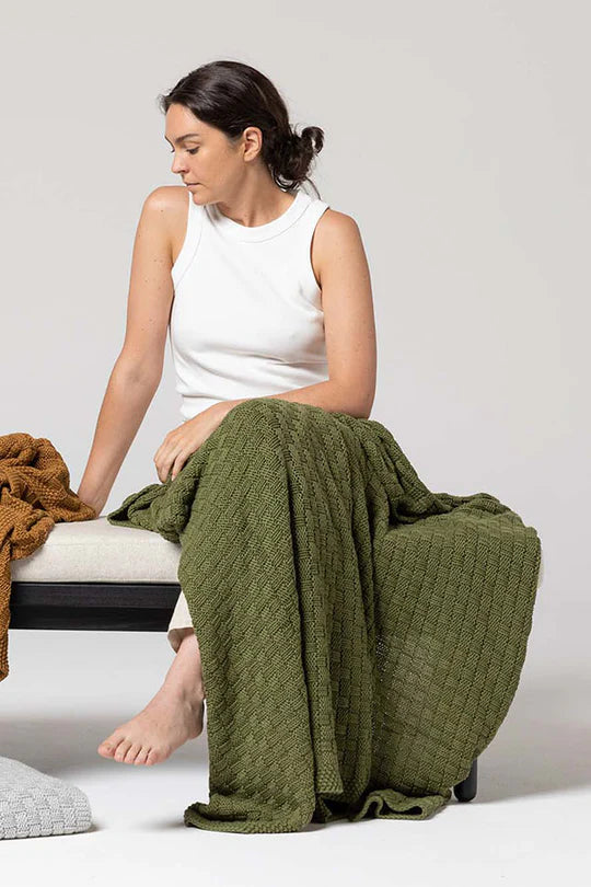 Sage Weave Throw